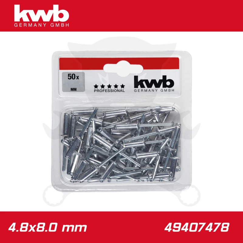 Popszegecs, alu-horganyzott DIN 7337 4.8x8.0 mm 50 db-os - KWB