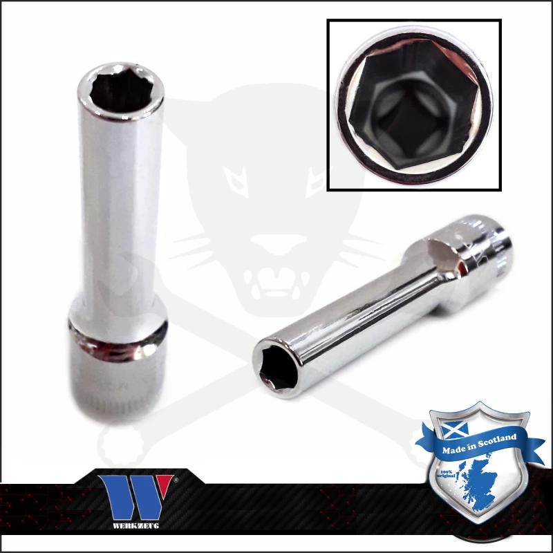 Lok-Typ Dugókulcs - crowafej 1/4"  5 mm 6 lap hosszú - Welzh