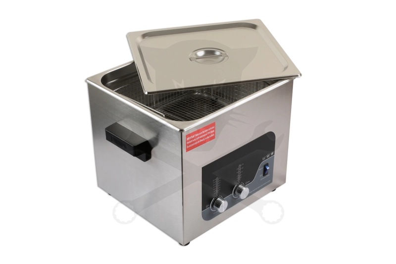 Ultrahangos tisztító berendezés 13 liter 300W + fűtés 400W - Laser
