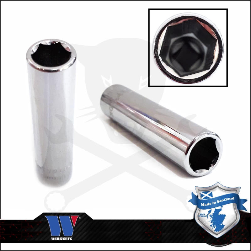 Lok-Typ Dugókulcs - crowafej 1/4" 10 mm 6 lap hosszú - Welzh