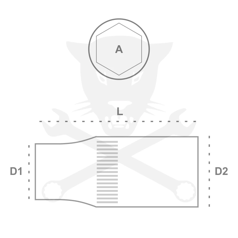 Dugókulcs - crowafej 1/4" 6 lap normál  7 mm Genius