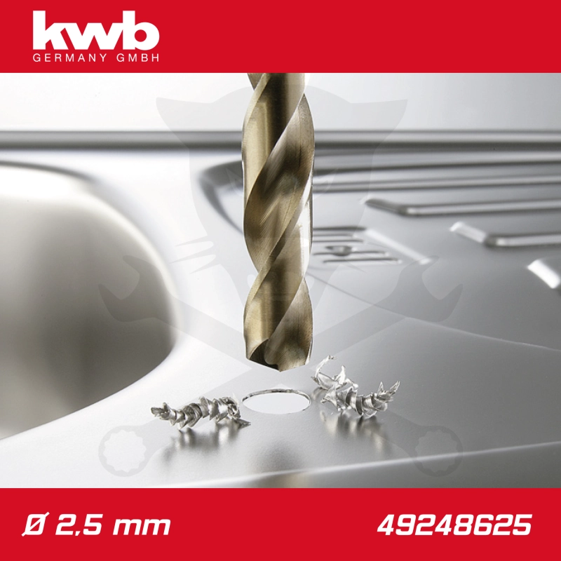 Csigafúró  2,5 mm HSS-G Co5 DIN 338 Twist, profi - KWB