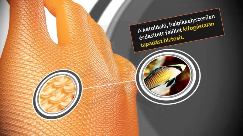 Kesztyű Grippaz 100% Nitril 11/XXL - dobozos 50 db-os - NARANCS  BF22