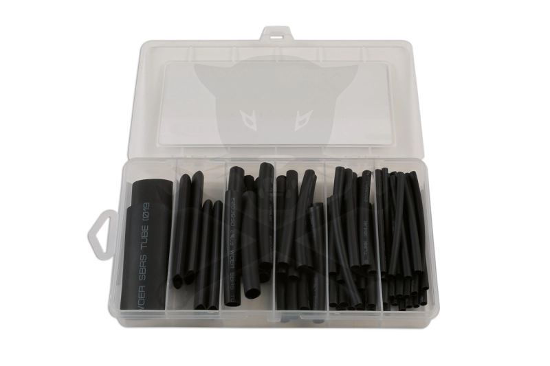 Hőzsugorcső 60 részes klt, duplafalas, fekete 3.2-19.1 mm
