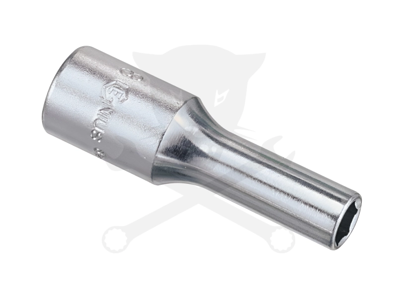 Dugókulcs - crowafej 3/8" 6 lap hosszú 6 mm Genius
