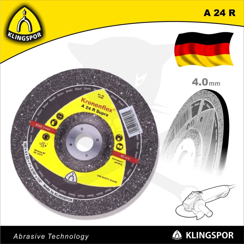 Tisztítókorong 230x4.0 mm A24 R - acél és inox - KLN