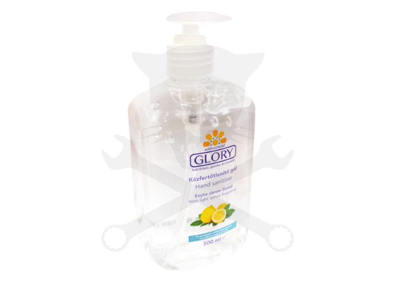 Kézfertőtlenítő gél - antibakteriális - 500 ml - PUMPÁS - Glory Citrom