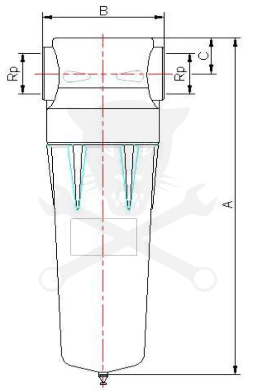 Levegő szűrő egység - Ciklonszeparátor 1000 liter/perc - SA 0010 (03A.00060AG.0)