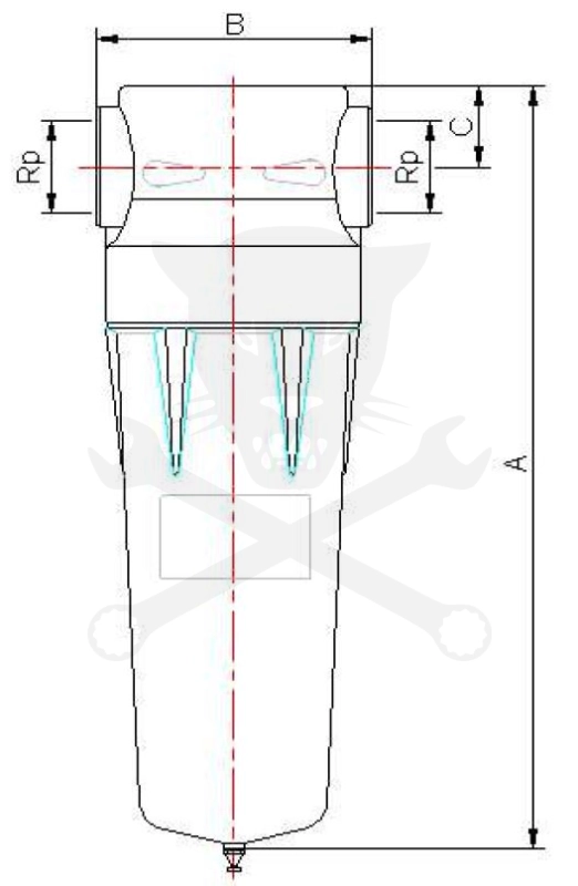 Levegő szűrő egység - Ciklonszeparátor 1000 liter/perc - SA 0010 (03A.00060AG.0)