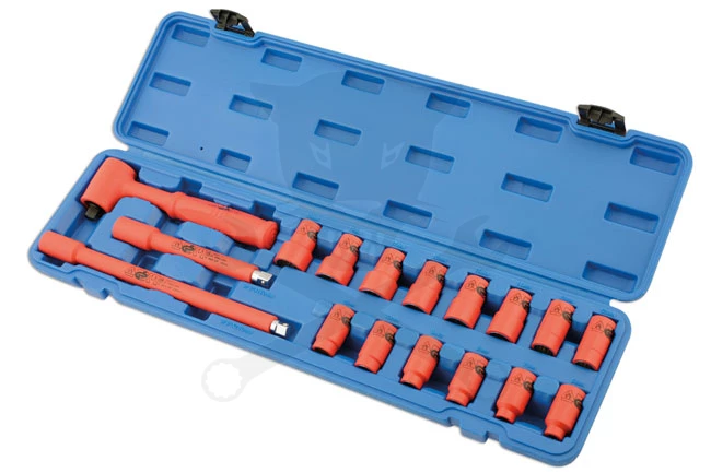 Dugókulcs készlet VDE 1000 V Szigetelt/Hibrid szerszám készlet3/8" 17 db-os