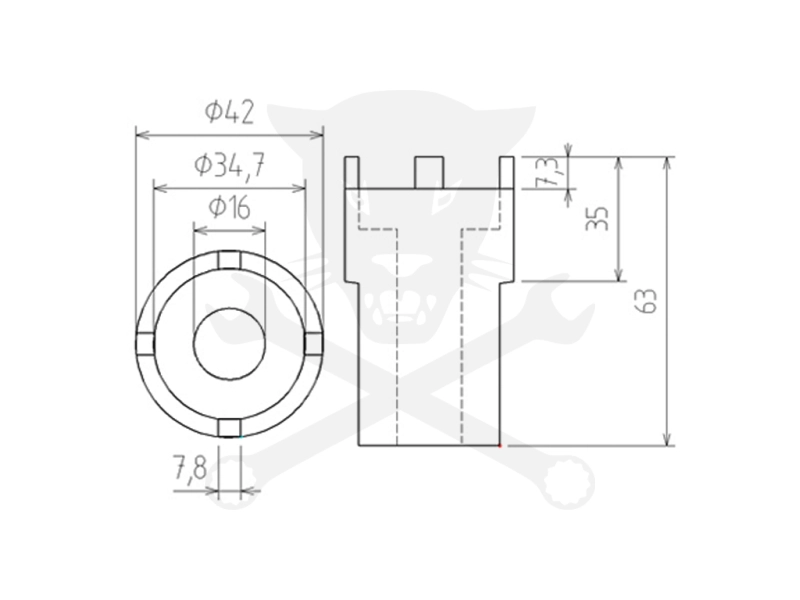 Körmös dugókulcs készlet spec. 5 db-os Mercedes Benz 107-114-115-116-126