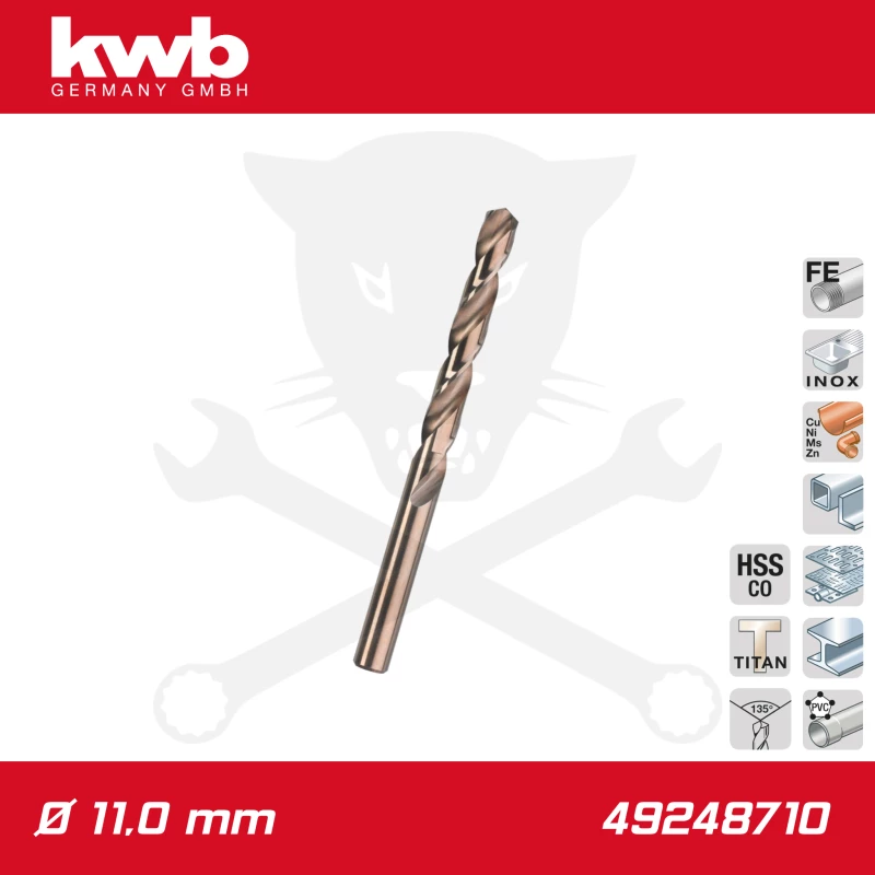 Csigafúró 11,0 mm HSS-G Co5 DIN 338 Twist, profi - KWB
