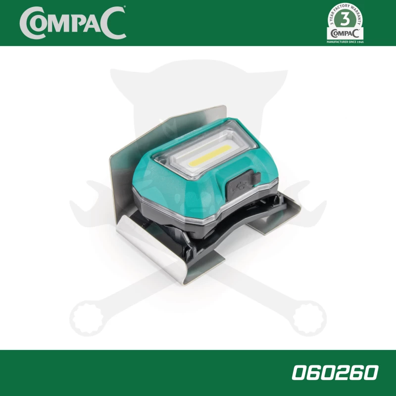Szerelőlámpa - Krokodilhoz akkus USB okos LED lámpa+szenzor COMPAC CSL