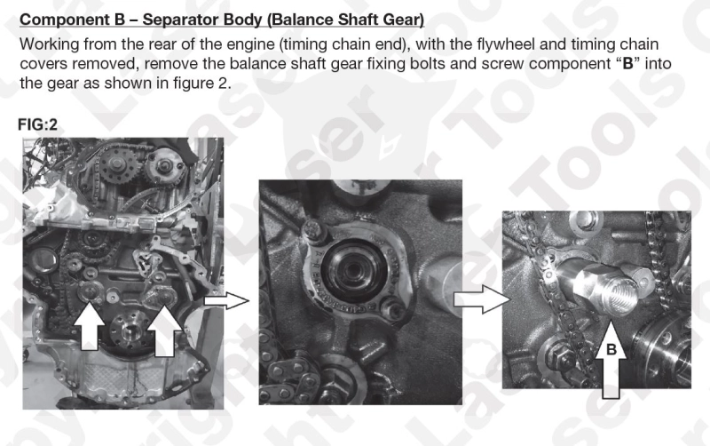 Balansztengely beállító és szerelő készlet Jaguar/Land Rover 2.0L Diesel