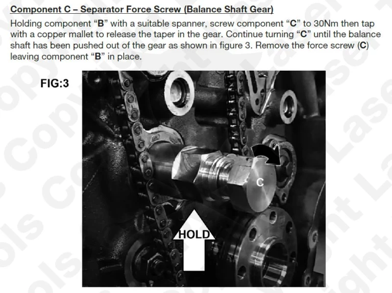 Balansztengely beállító és szerelő készlet Jaguar/Land Rover 2.0L Diesel