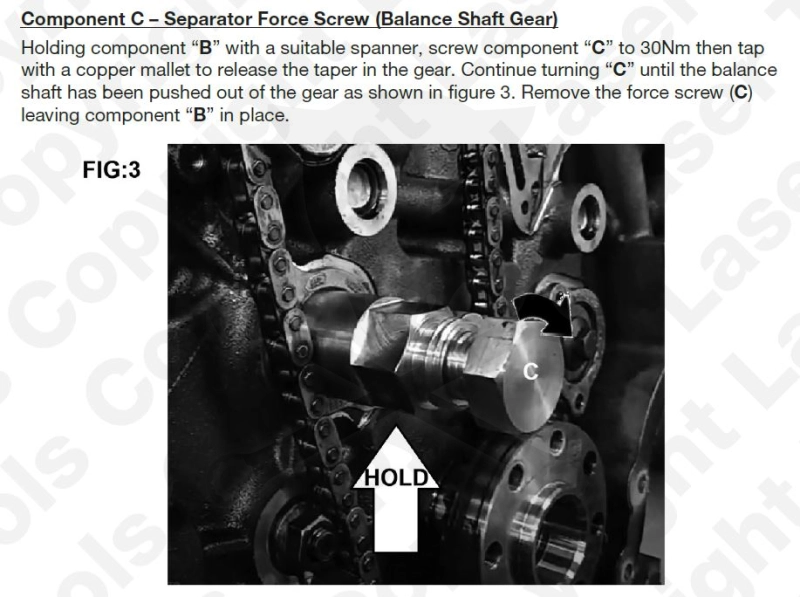 Balansztengely beállító és szerelő készlet Jaguar/Land Rover 2.0L Diesel
