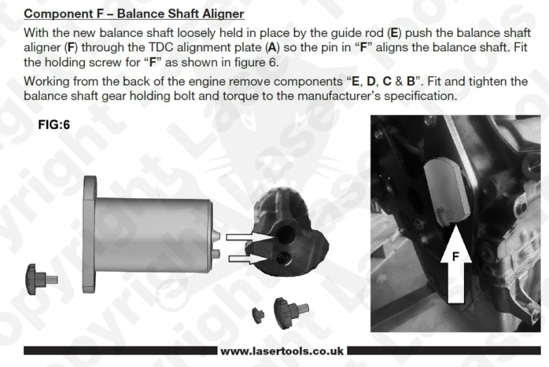 Balansztengely beállító és szerelő készlet Jaguar/Land Rover 2.0L Diesel