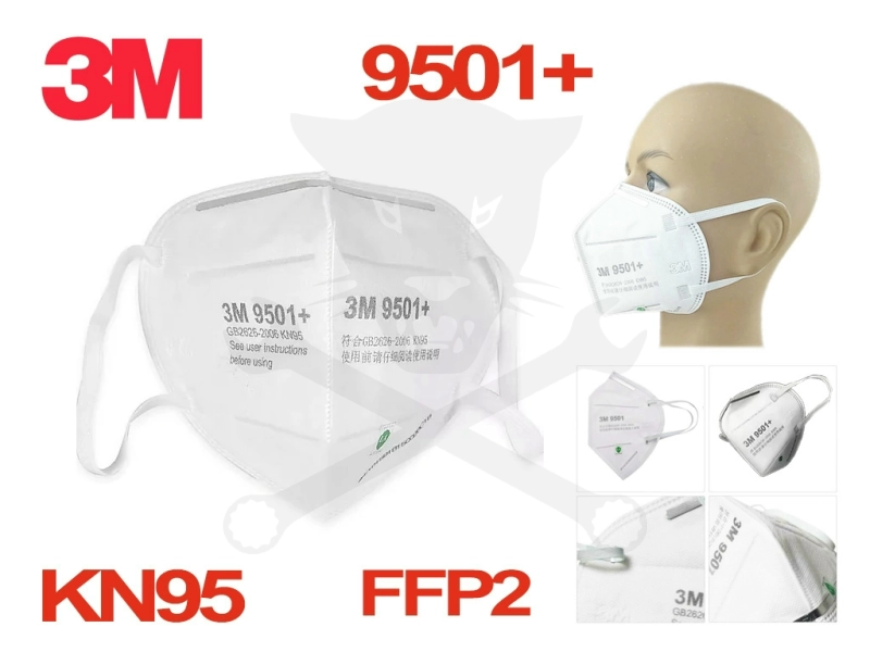 Arcmaszk - szájmaszk 3M - FFP2 - KN95 szelep nélkül - fülpánt  RAKTÁRON !