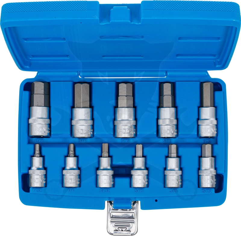Rátűzőkulcs készlet 1/2" imbusz COLL 7/32" - 13/16" 12 db-os - BGS
