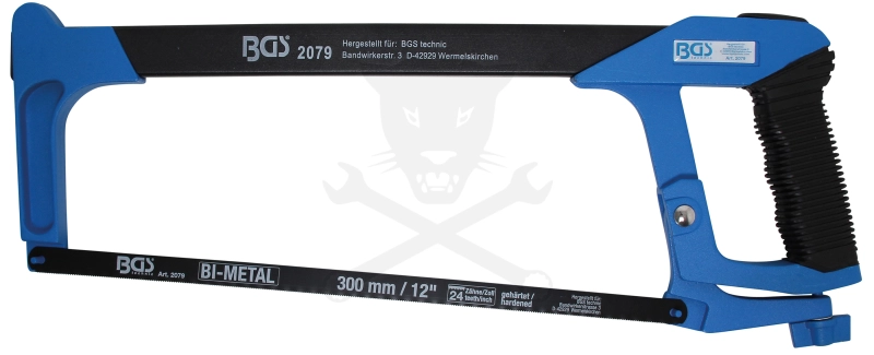 Fémfűrész 300 mm - fűrészlapfeszítővel+gyorslazítóval - BGS