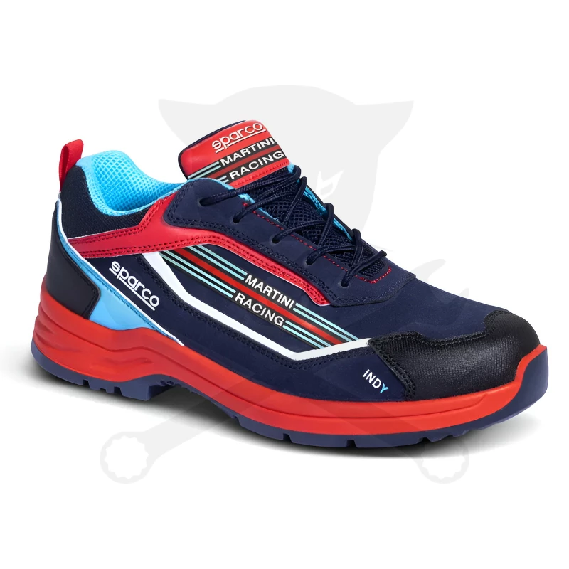 Munkavédelmi cipő SPARCO - Indy "Martini Racing" S3S ESD kék-piros 44