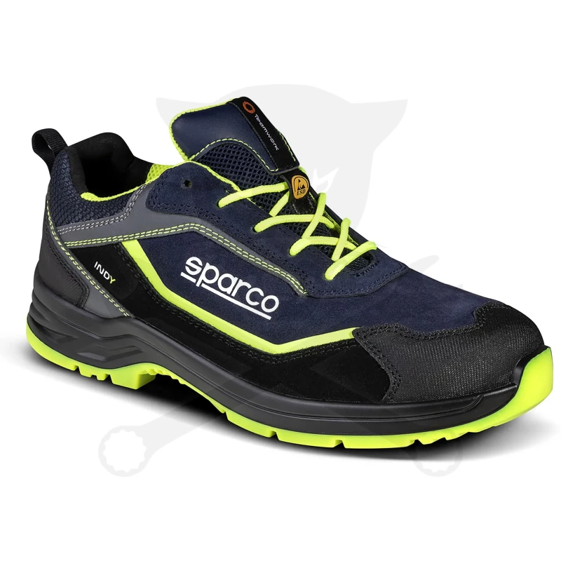 Munkavédelmi cipő SPARCO - Indy Baltimora S3S ESD kék-fluo 39-es