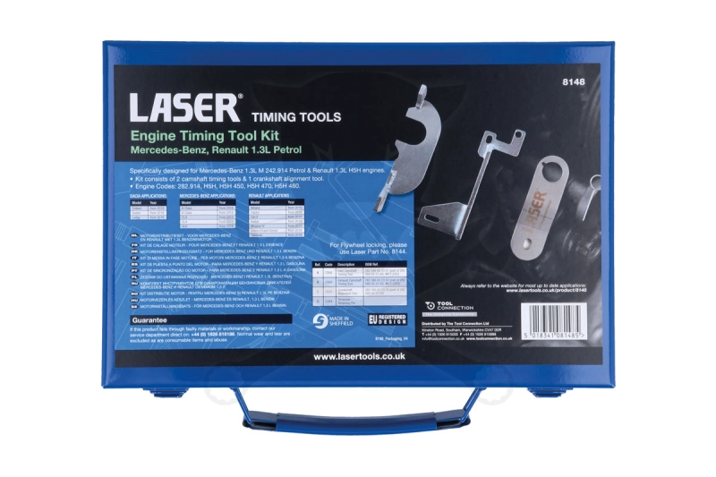 Vezérlésrögzítő készlet Mercedes Benz, Renault 1.3 L - Laser Tools