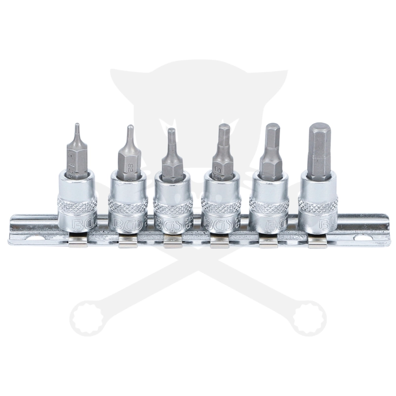 Rátűzőkulcs - crowa+bit készlet 1/4" imbusz 1.5-6 mm 6 db-os BGS