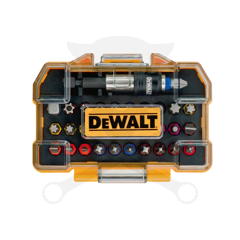 Bit készlet 32 db-os, gépi, színkódolt, ipari - DeWalt