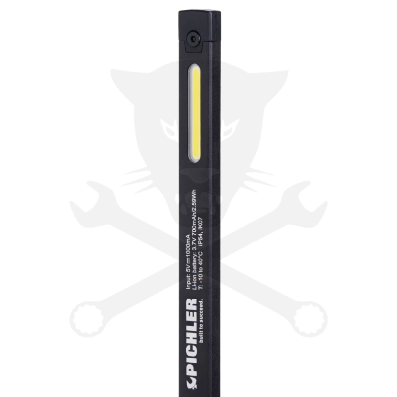 Szerelőlámpa LED COB ledes 7 mm vékony 3 funkciós akkus USB + mágnes
