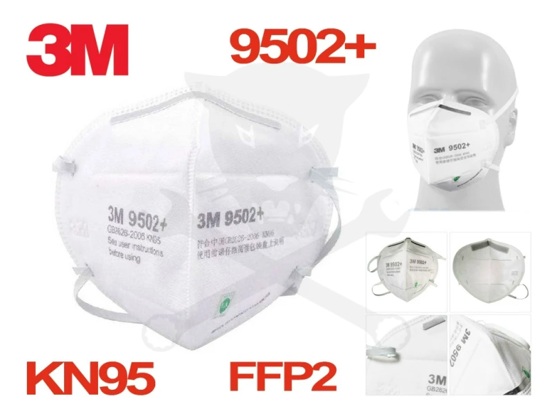 Arcmaszk - szájmaszk 3M - FFP2 - KN95 szelep nélkül - fejpánt RAKTÁRON !