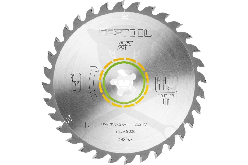 Körfűrészlap, keményfémlapkás fához 190x2.6 mm FF W32 - Festool