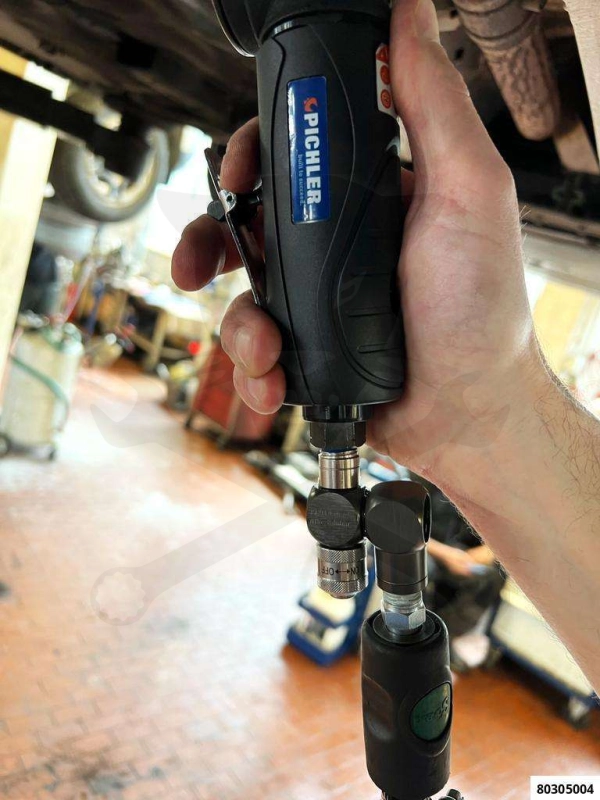 Levegő csatlakozó adapter-forgós, szabályzós 2x360-fok 1/4"KM Pichler