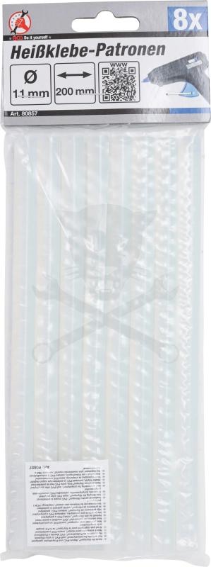 Ragasztórúd (ragasztópatron) 11 mm x 200 mm  8 db-os - BGS