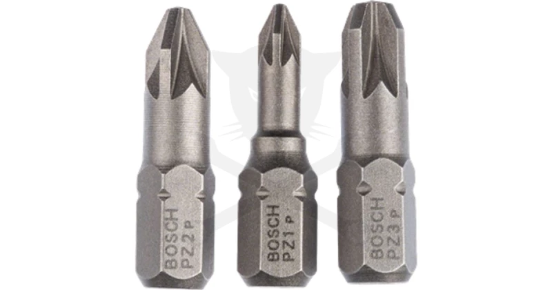 Bithegy, gépi készlet  3 darabos PZ1/2/3 x 25 mm - Bosch