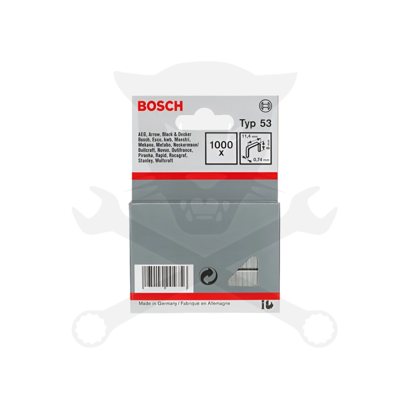 Tűzőkapocs 53-as típus -  8 mm 1000 db - Bosch