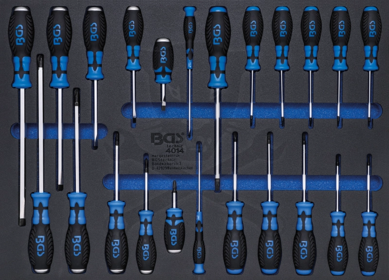 CSavarhúzó készlet  23 db-os szerszámos kocsiba habtálcás 3/3 - BGS