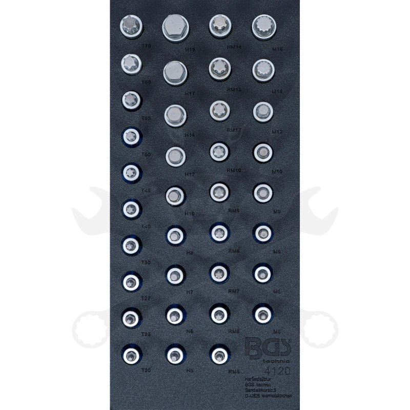 Tálcás BGS Bit torx készlet  36 db-os 1/3 - EVA tálcás