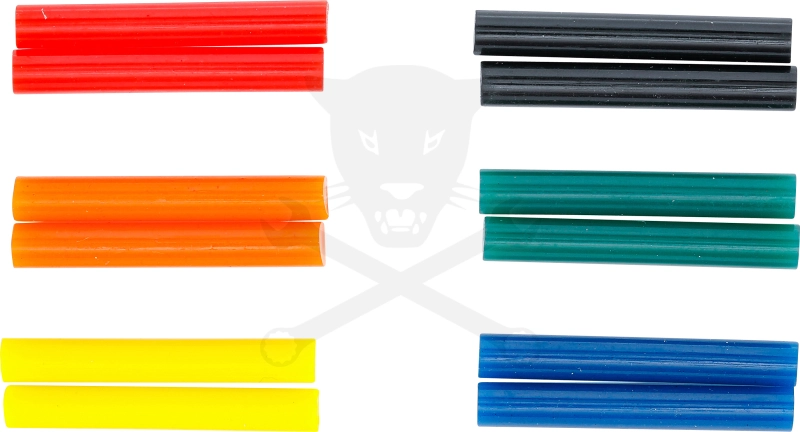 Ragasztórúd (ragasztópatron)  7.5 mm x 50 mm 12 db-os SZÍNES - BGS