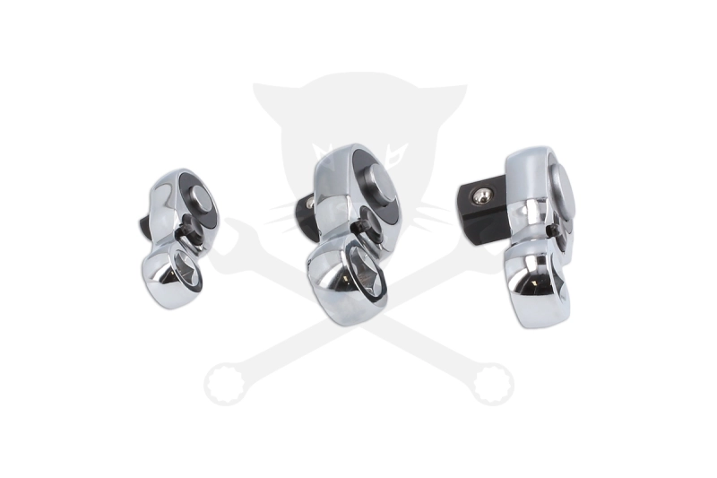 Crowa racsnis fej készlet 3 db-os mini 1/4"-3/8"-1/2" - Laser