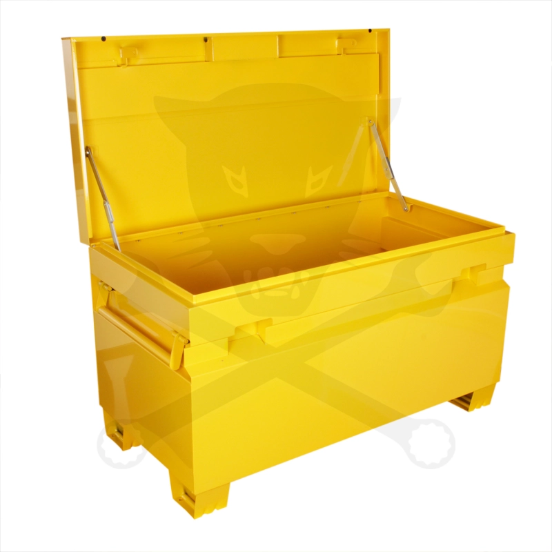 Szerszámos láda, acél, nagyméretű "pick-up" plató láda 915 mm - sárga