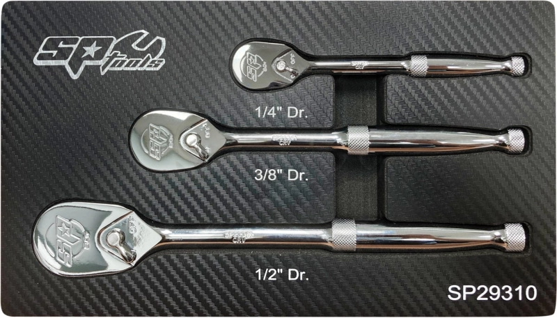 Crowa racsnis kulcs készlet 3 db-os 90 fogas 1/2"-3/8"-1/4" - SP Tools