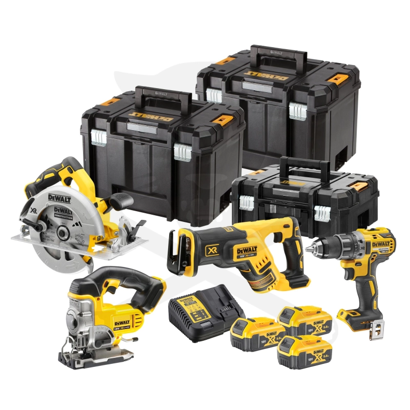 Szerszámgép szett, akkus - 18V 3db 5.0Ah - 11 részes - DeWalt