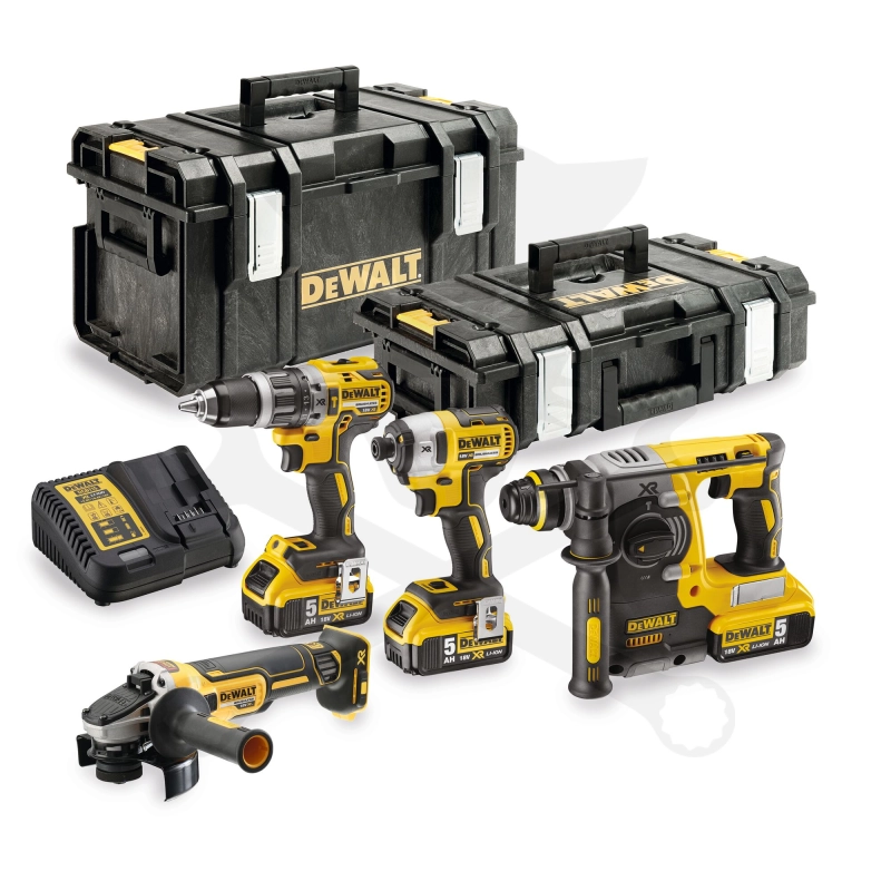 Szerszámgép szett, akkus - Combo 18V 5.0Ah - 10 részes - DeWalt