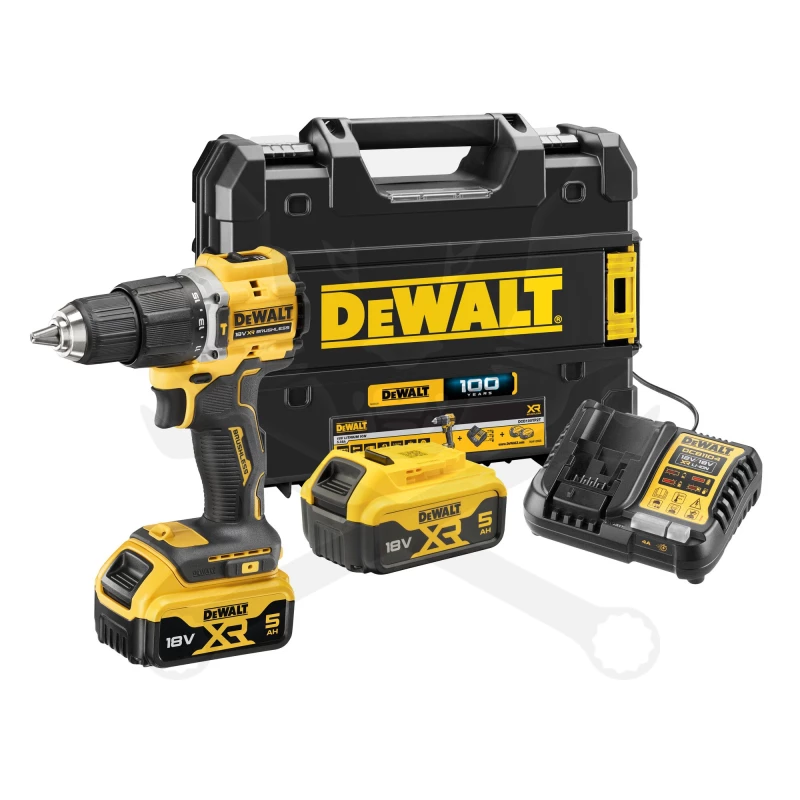 Fúró-csavarozó, akkus 18V 2db 5.0Ah Li-ion - kefementes -  DeWalt