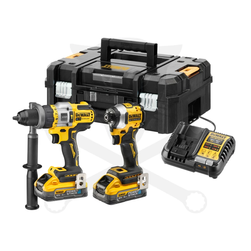 Ütvefúró-csavarbehajtó, szett akkus 18V 2db 5.0Ah POWERSTACK