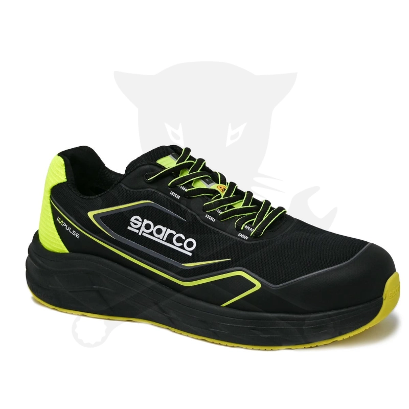 Munkavédelmi cipő SPARCO - Impulse Luton S1PS ESD Fekete-Fluo 37