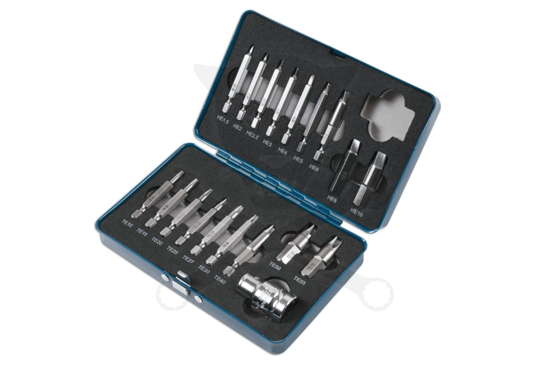 Csavarkiszedő - sérültfejű csavarokhoz Torx - HEX 19 db-os készlet -