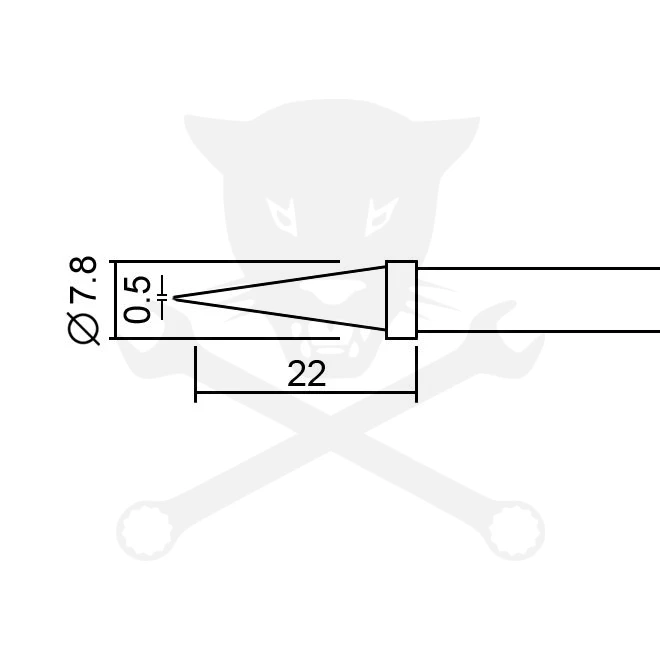 Forrasztópákához páka fej 2 db-os készlet 0,5 mm-es
