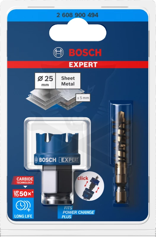 Körkivágó - lyukfűrész - Carbid fogakkal 25 mm - Bosch